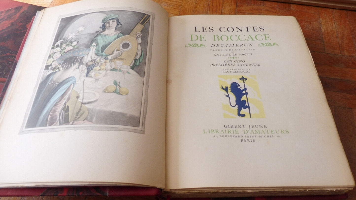 Les Contes de Boccace. Decameron 1934 NUMEROTE illus. Brunelleschi
