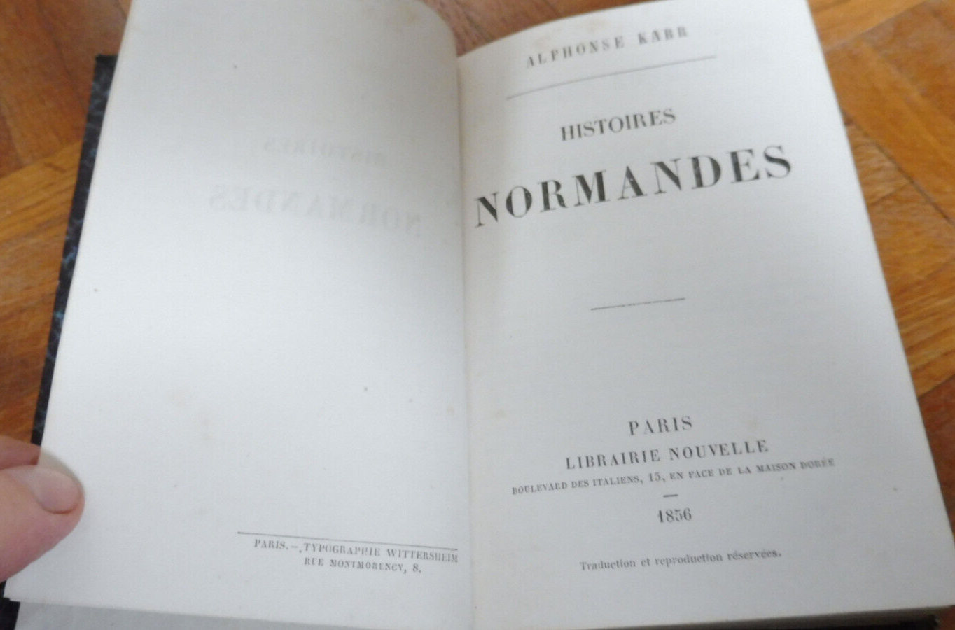 Histoires normandes (Alphonse Kaar) 1856