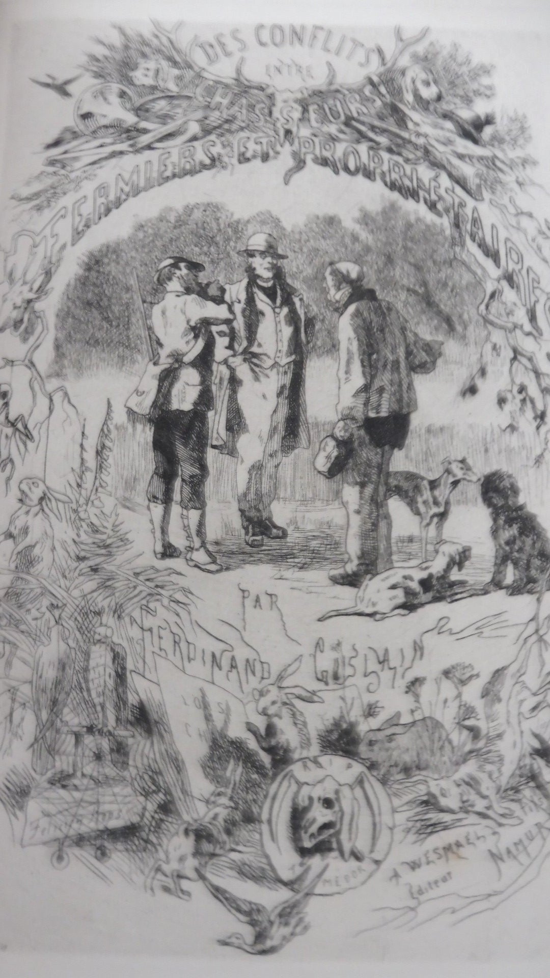Des Conflits entre chasseurs, fermiers et propriétaires (F. Gislain) 1865 ENVOI