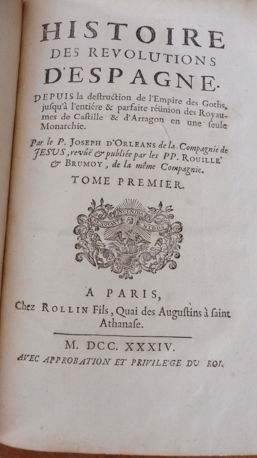 Histoire des révolutions d'Espagne (Joseph d'Orléans) 1734 3/3