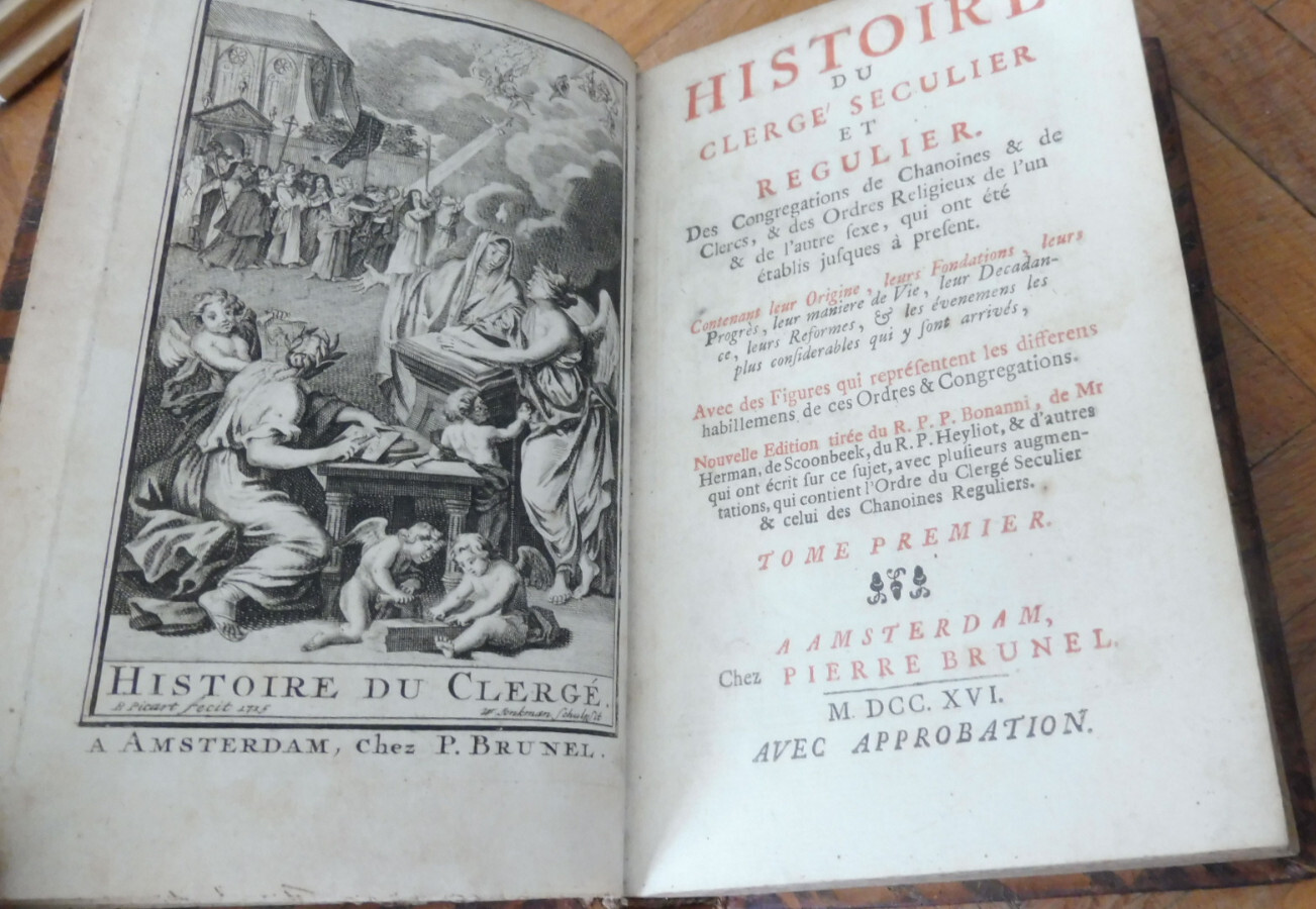 Histoire du clergé séculier et régulier (Bonanni) 1716 4 vol.