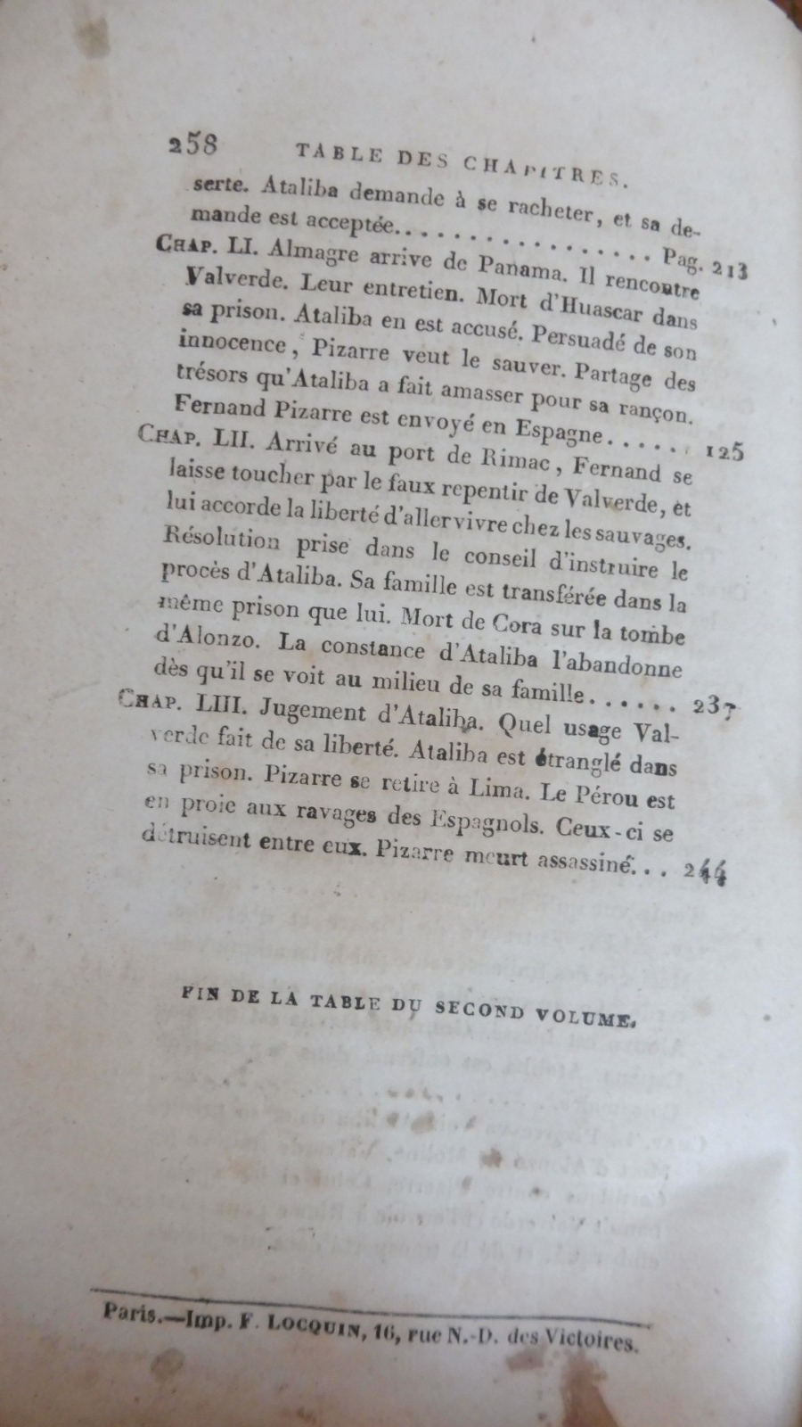 Les Incas ou la destruction de l'Empire du Pérou (Marmontel) 1845 2 vol. en 1 t.