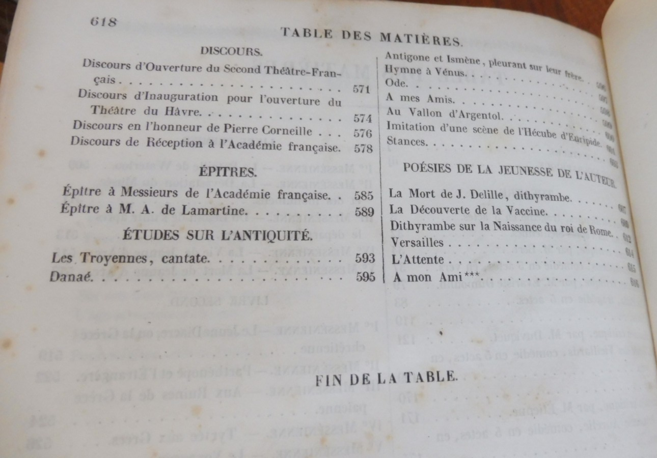 Oeuvres de Casimir Delavigne 1836