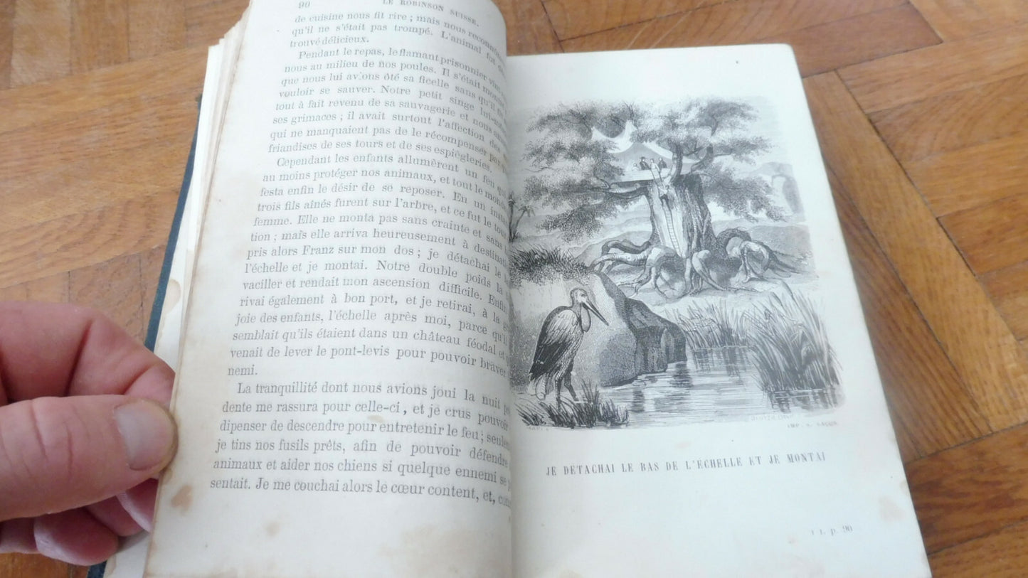 Le Robinson Suisse (Johann David Wyss) s.d. 2 tomes en 1 vol.