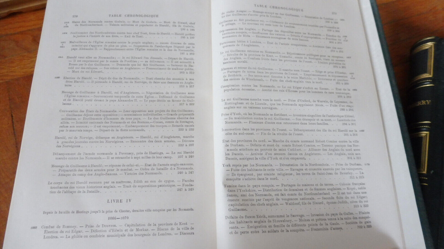 Histoire de la conquête de l'Angleterre (A. Thierry) s.d. 2/2 RELIURE SIGNEE