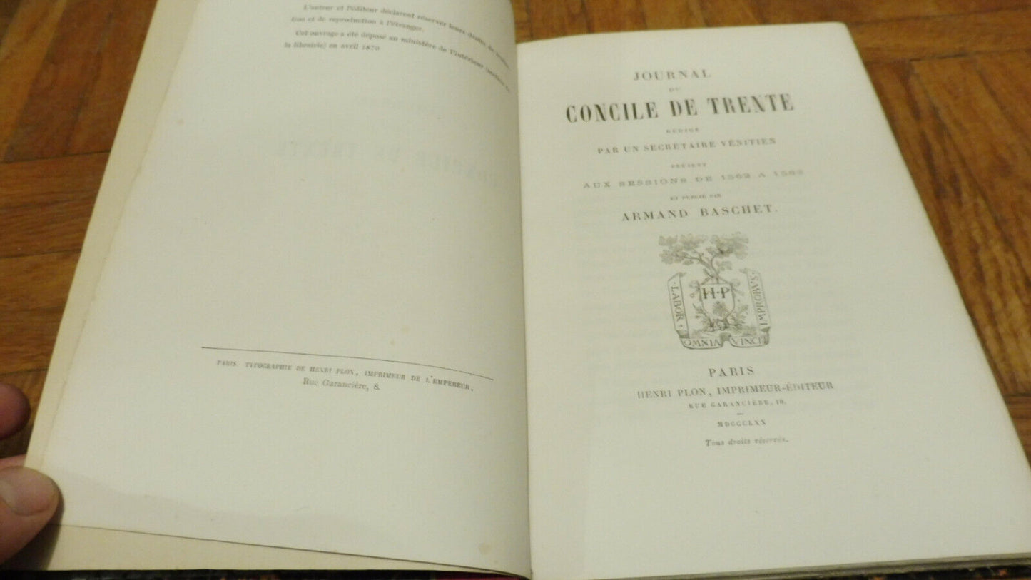 Journal du Concile de Trente (Armand Baschet) 1870
