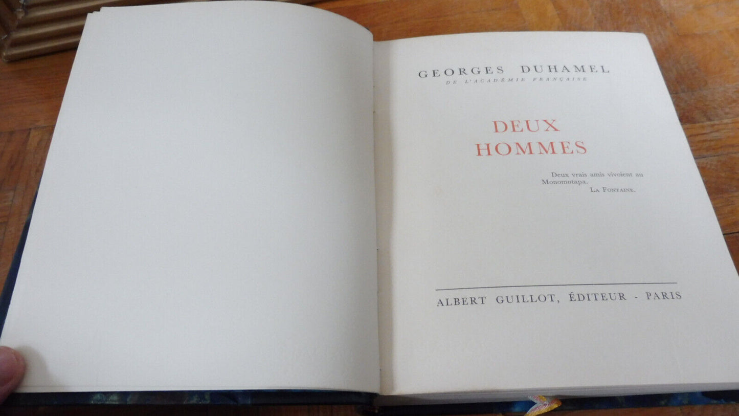 Deux hommes (Georges Duhamel) 1949 NUMEROTE illus. Barret