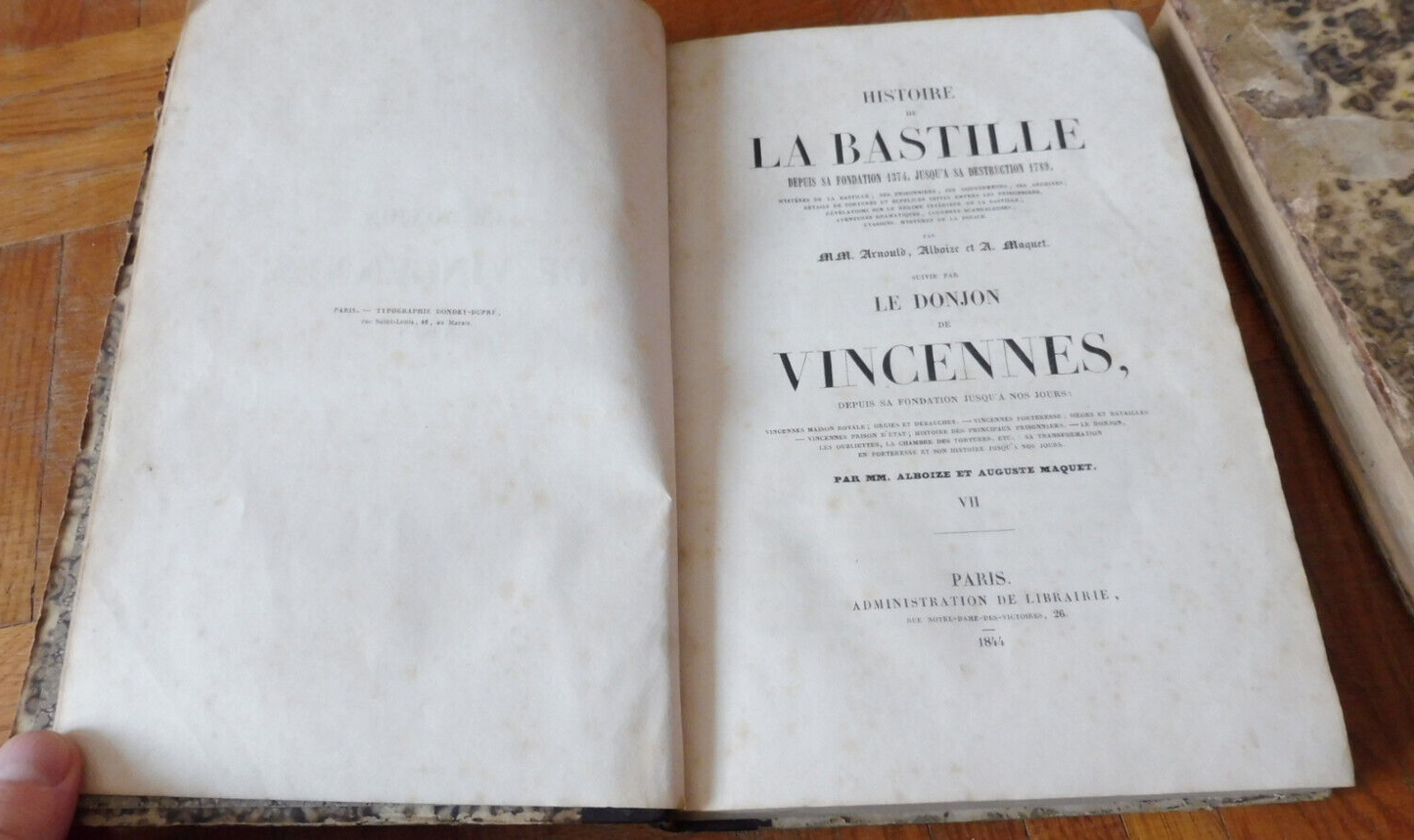 Le Donjon de Vincennes (Alboise & Maquet) 1844 2 vol.