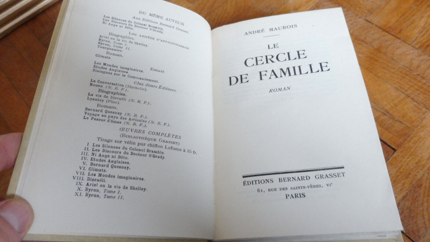 Le Cercle de famille (André Maurois) 1932 EO