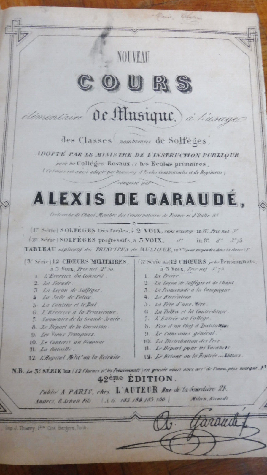 Nouveau cours de musique (Alexis de Garaudé) s.d.