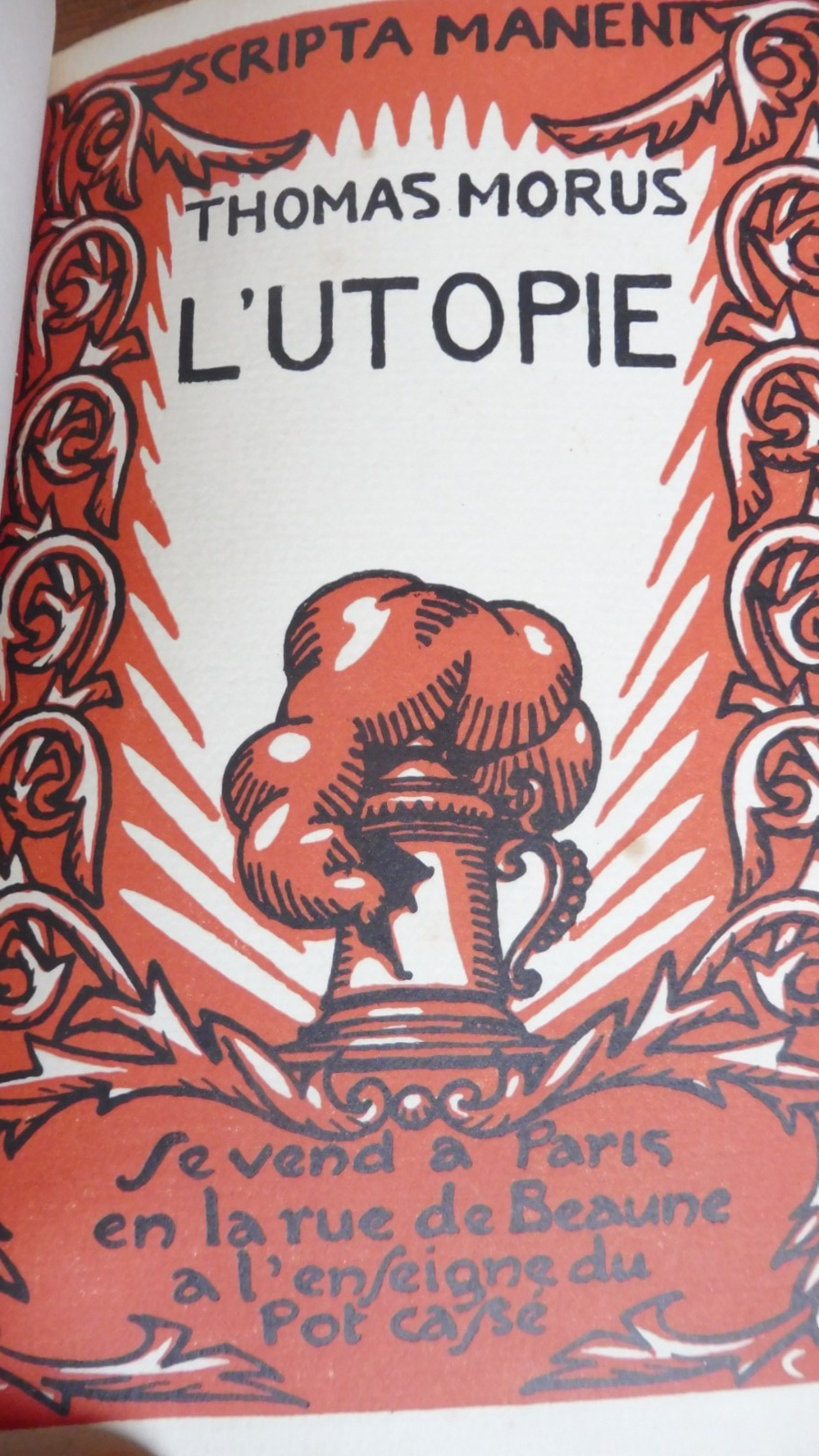 L'Utopie (Thomas Morus - Thomas More) 1927 CHESTERFIELD