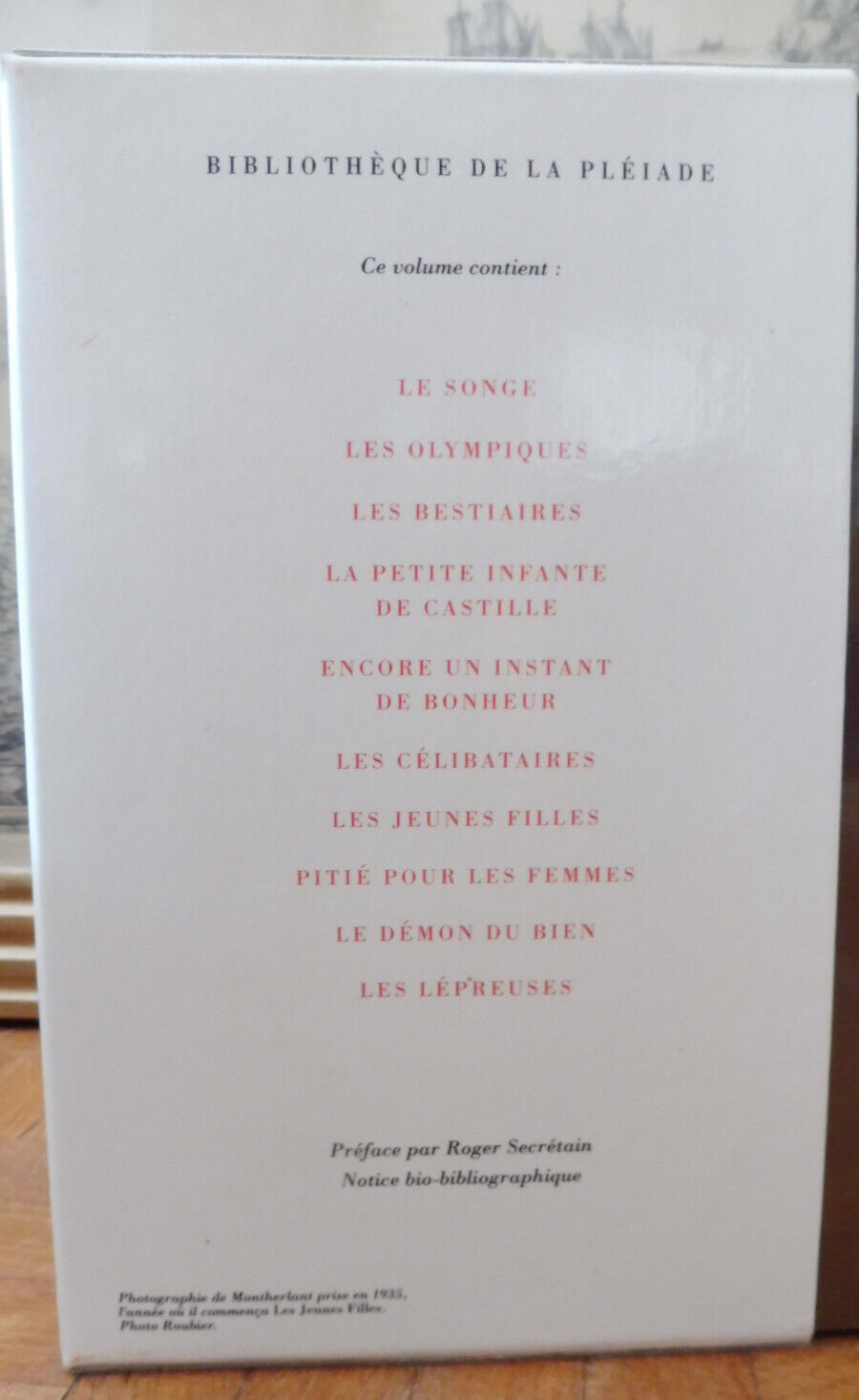 Romans de Montherlant t.1 1989
