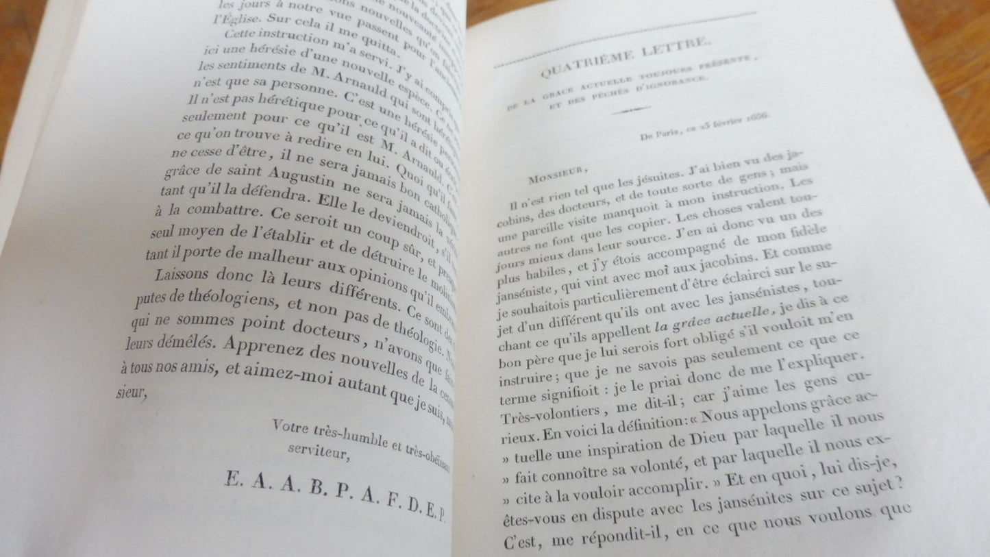 Lettres à un provincial (Blaise Pascal) 1829