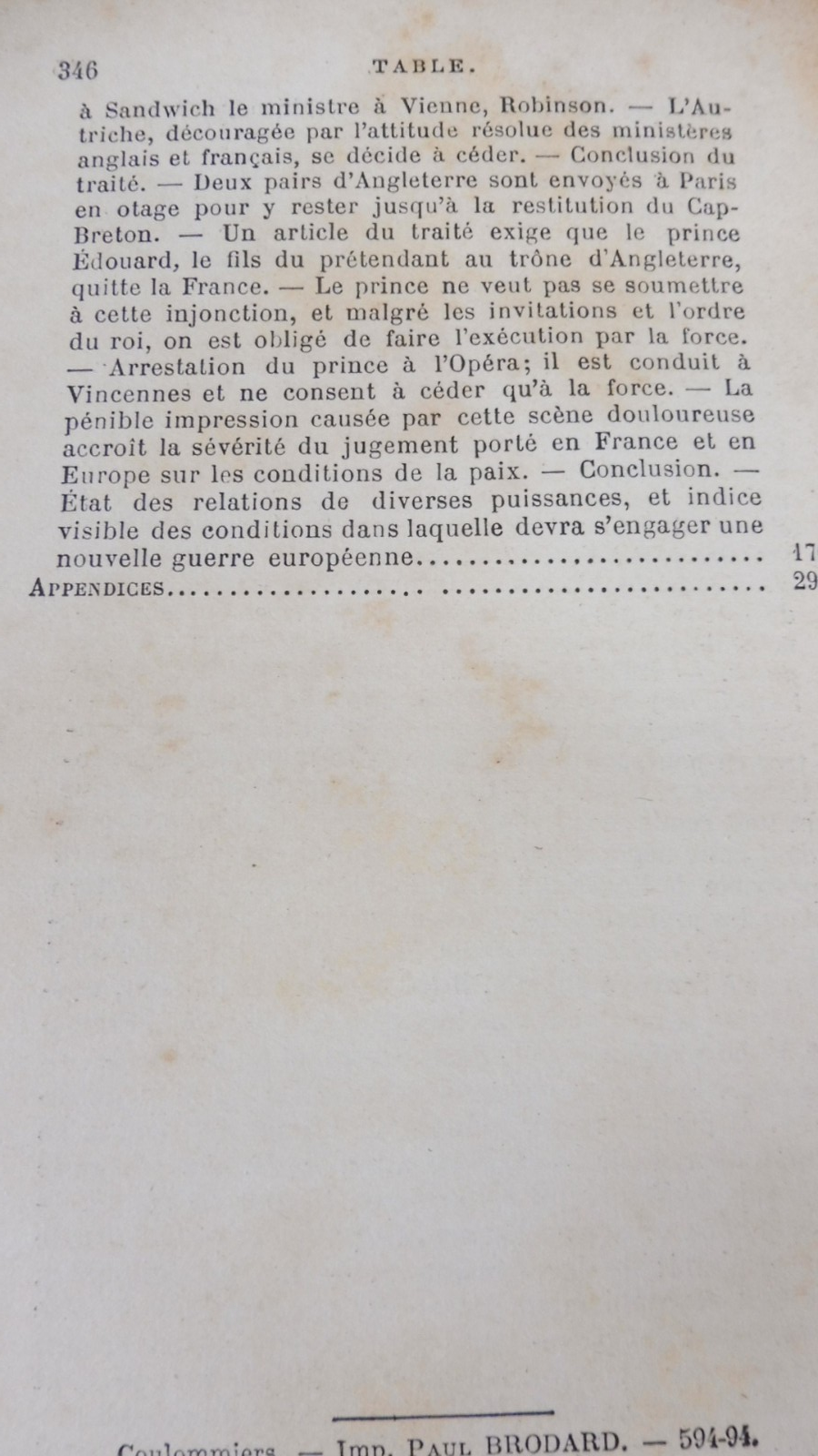 La Paix d'Aix-la-Chapelle (De Broglie) 1893