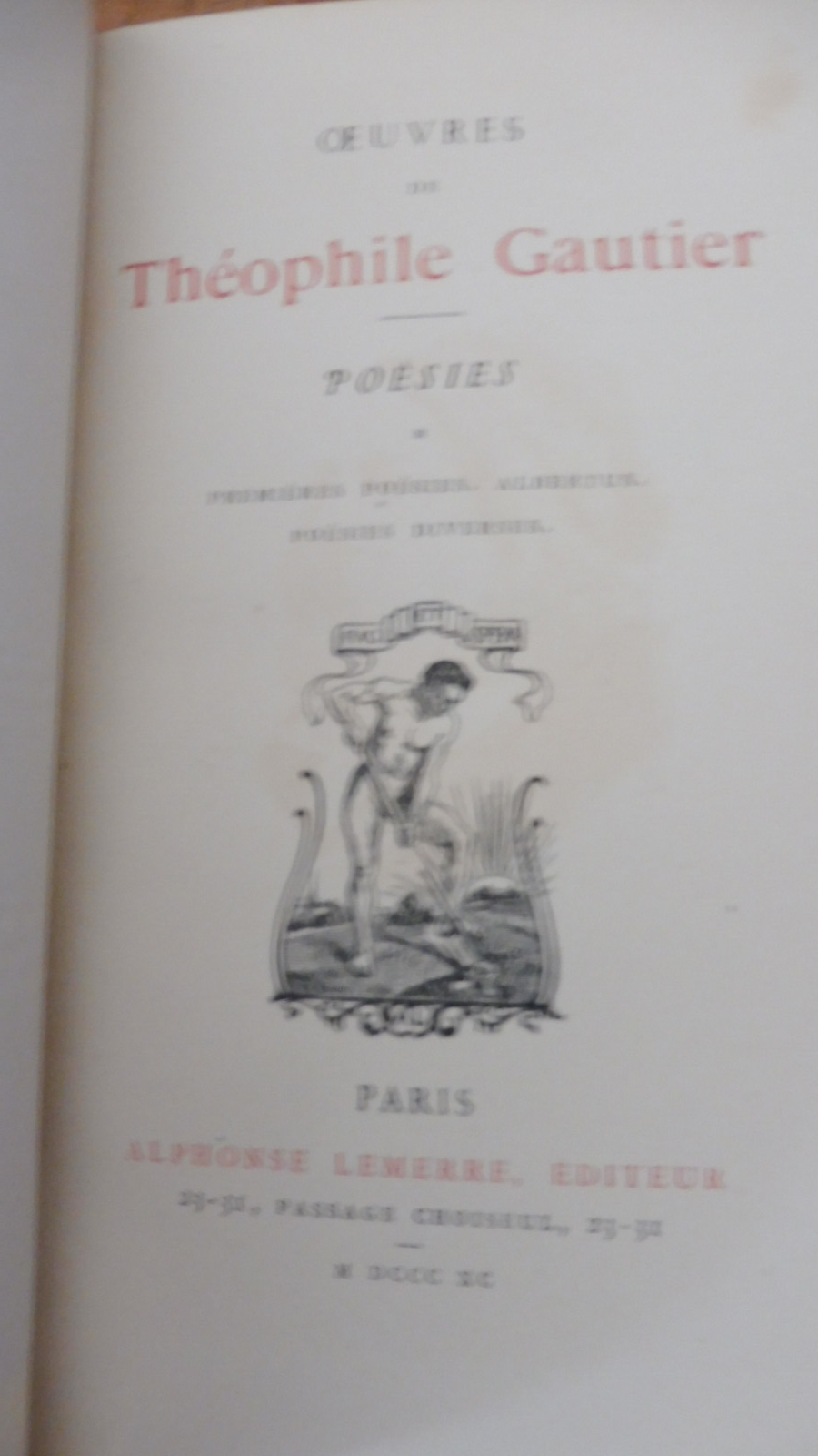 Premières poésies. Albertus. Poésies diverses (Théophile Gautier) 1890