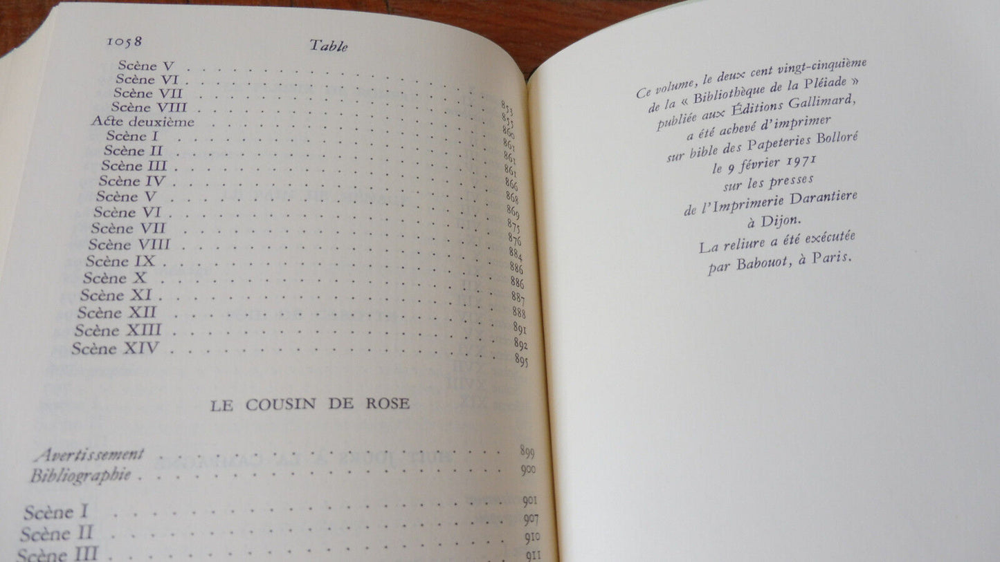 Oeuvres. T.2 (Jules Renard) 1971 PLEIADE TBE