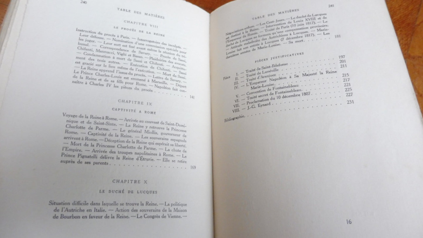 La Reine d'Etrurie 1782-1824 (Prince Sixte De Bourbon) 1928 EO ENVOI