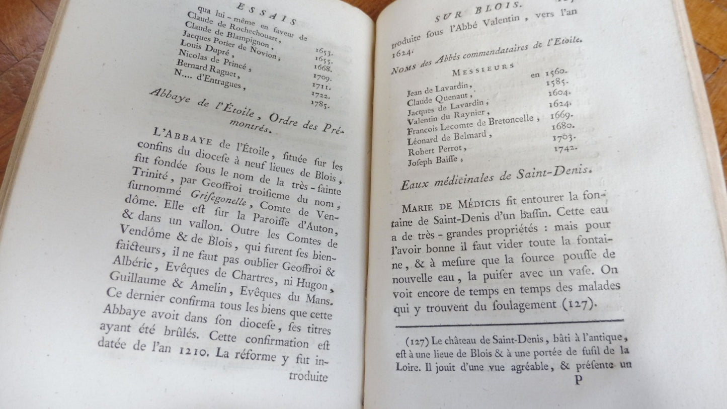 Essais sur la ville de Blois et ses environs (Fournier) 1785