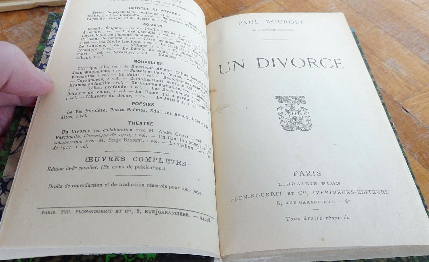 Un Divorce (Paul Bourget) s.d.