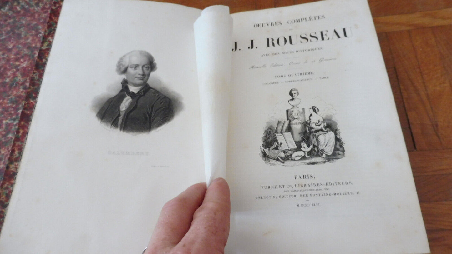 Oeuvres de Rousseau 1844-46 3 vol.