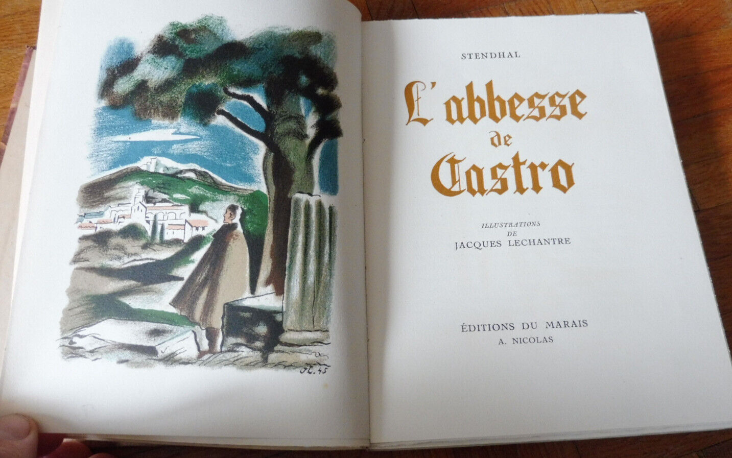 L'Abbesse de Castro (Stendhal) 1945 illus. Lechantre VELIN