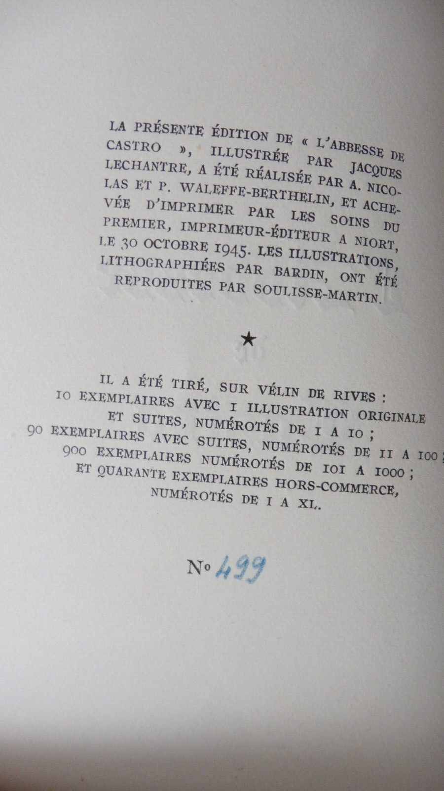 L'Abbesse de Castro (Stendhal) 1945 illus. Lechantre VELIN