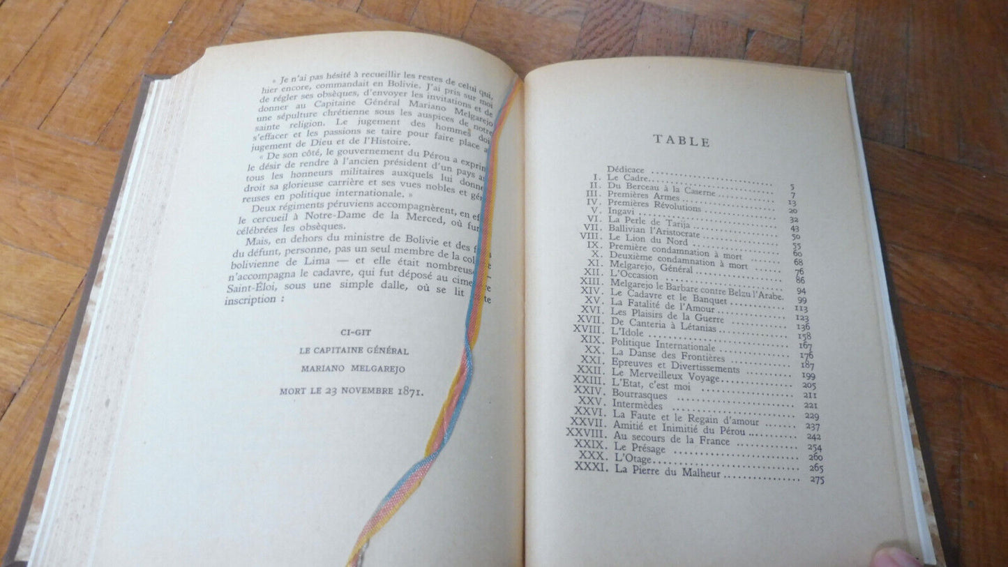 Melgarejo. Un tyran romantique (Max Daireaux) 1945 EO RELIURE SERPENT