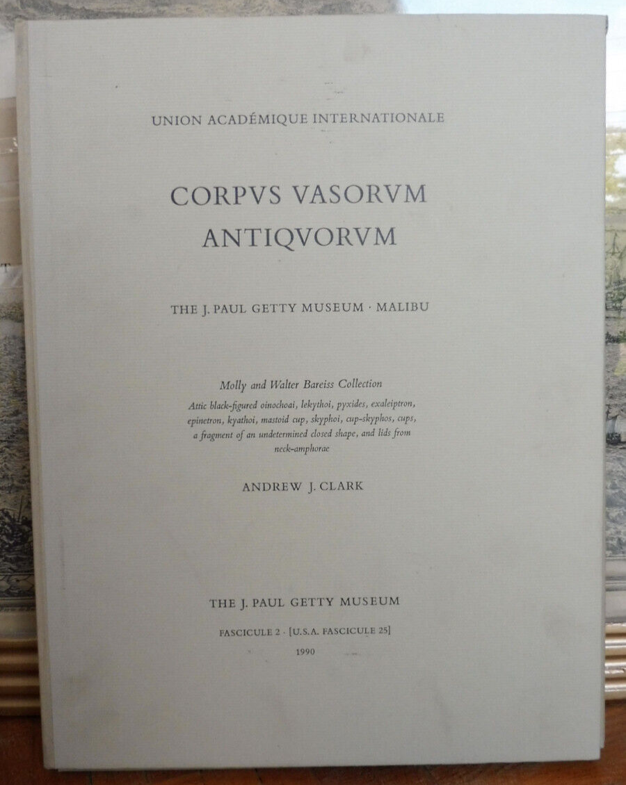 Corpus Vasorum Antiquorum Fascicule 25 Musée J. Paul Getty (Malibu) 2 1990