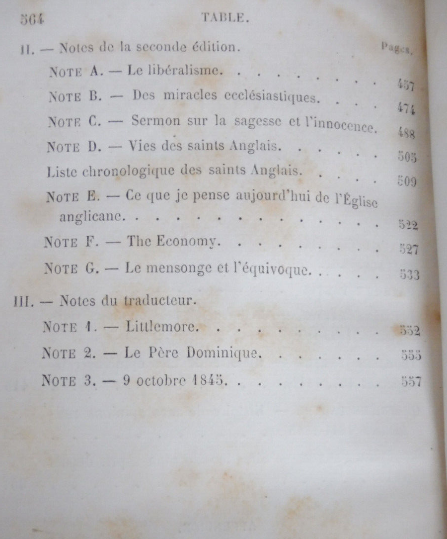 Histoire de mes opinions religieuses (John-Henry Newman) 1866
