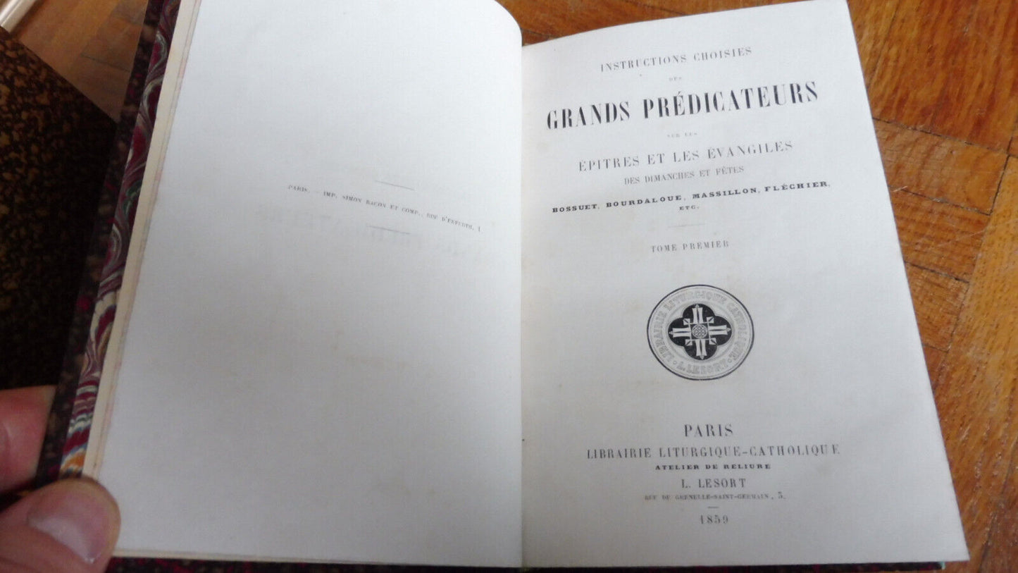 Instructions des grands prédicateurs (Bossuet, Massillon...) 1859 4/4