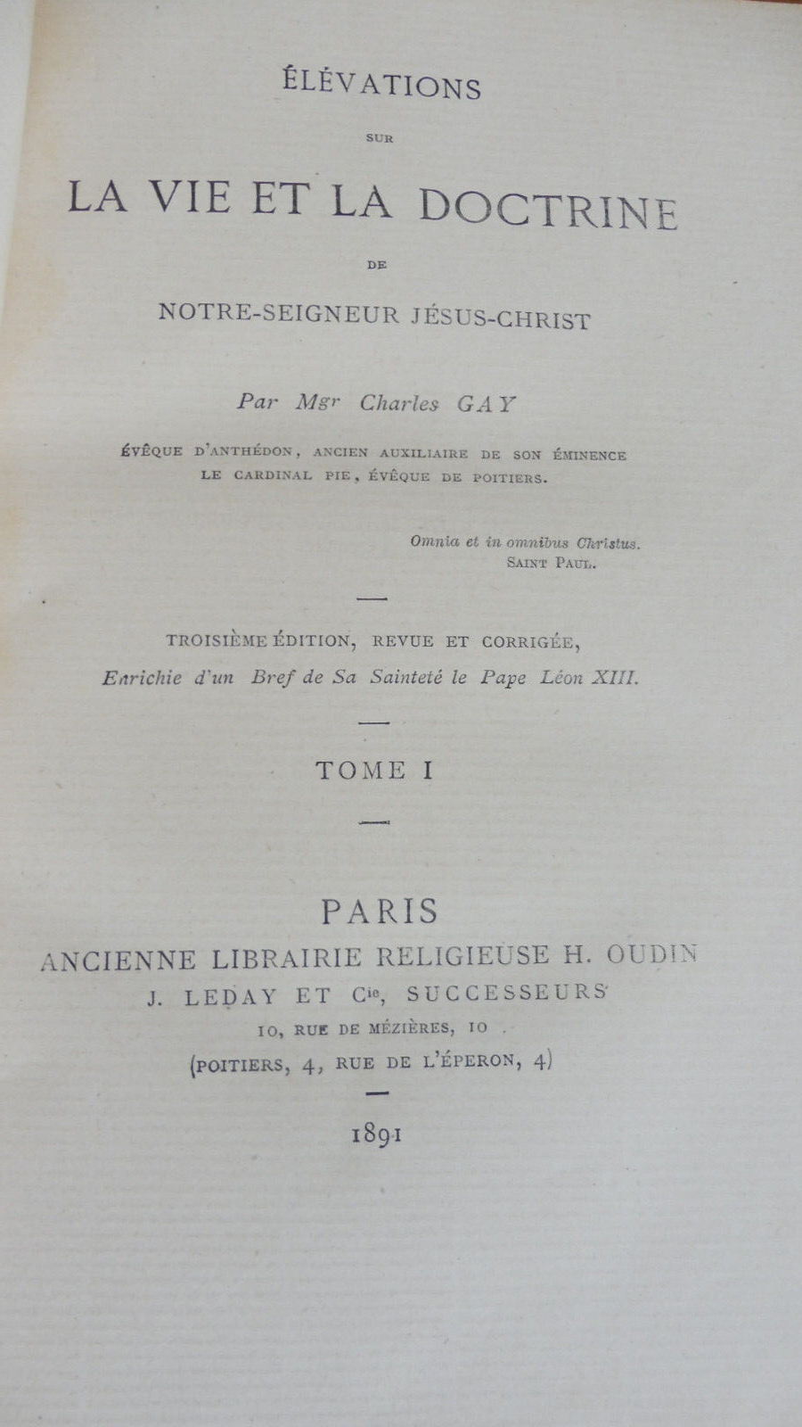 Elévations sur la vie et la doctrine (Gay) 1891 2/2