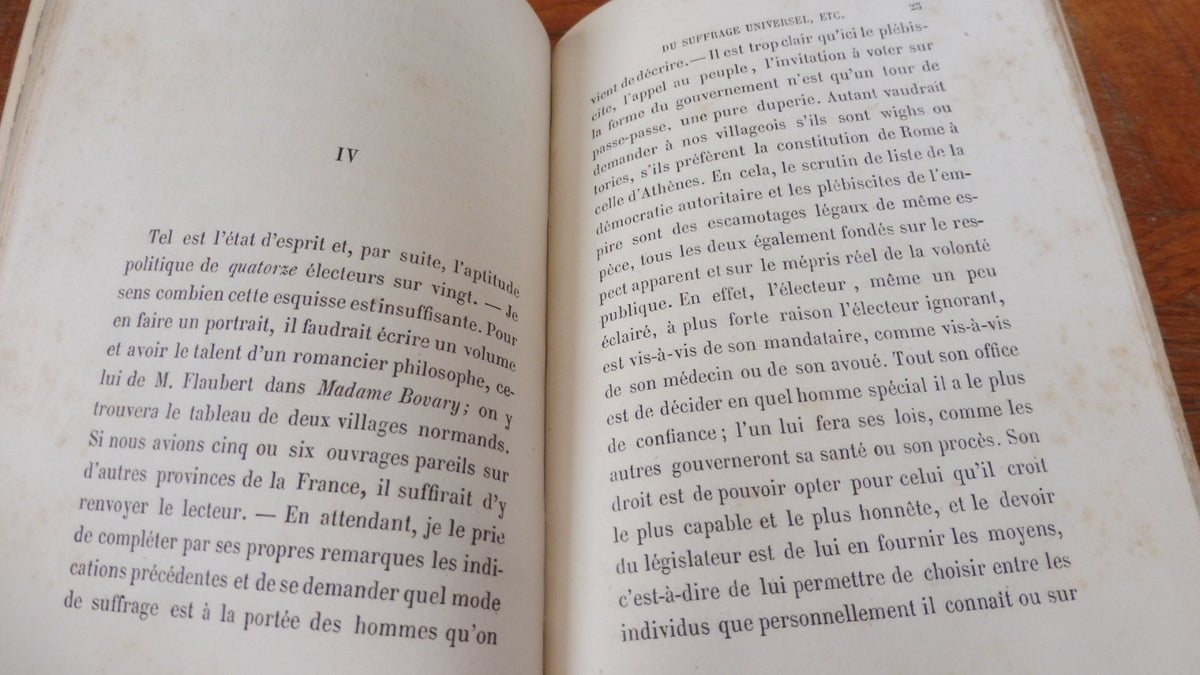 Du suffrage universel et de la manière de voter (H. Taine) 1872 EO