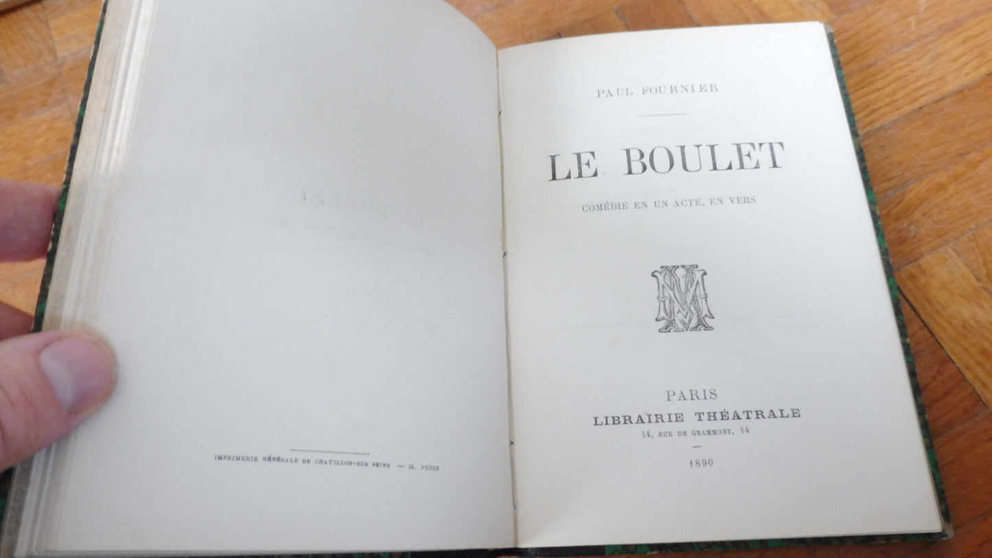 Théâtre divers (Pailleron, Fournier, Marsolleau) XIXe siècle 3 tomes en 1 vol.