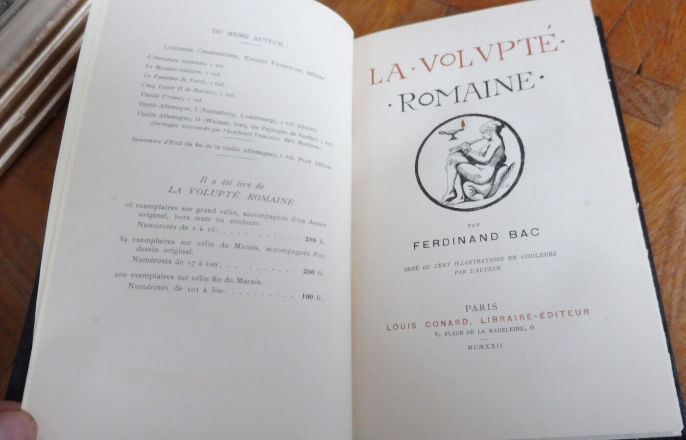 La Volupté romaine (Ferdinand Bac) 1922 illus. Bac