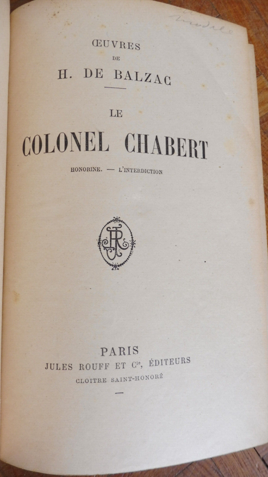 Le Colonel Chabert. Histoire des Treize (Balzac) s.d.