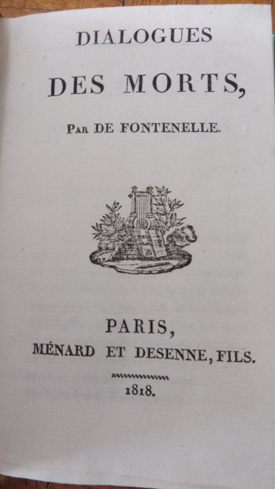 Dialogues des morts (De Fontenelle) 1818
