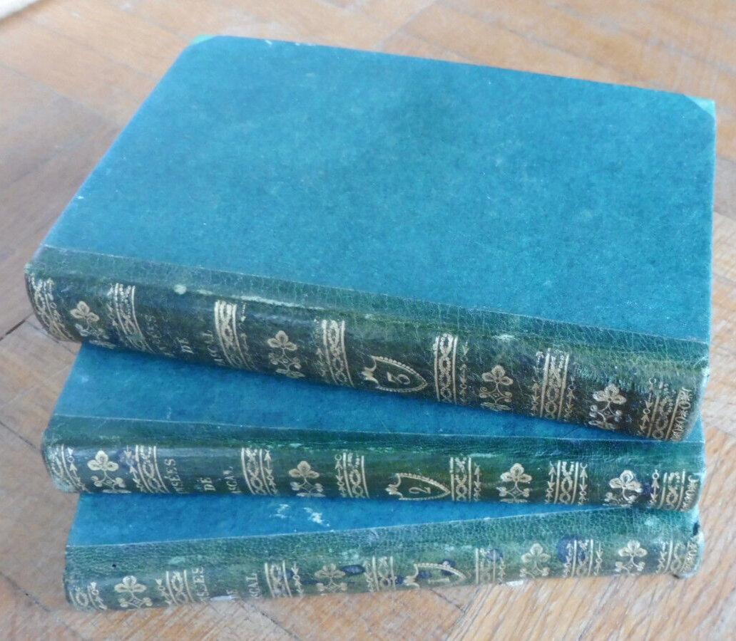 Pensées de Pascal 1820 3 vol.