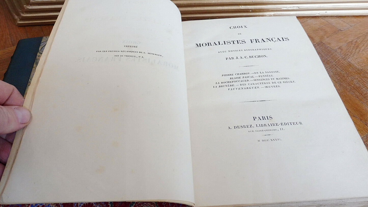 Choix de moralistes Français (J. A. C. Buchon) 1836