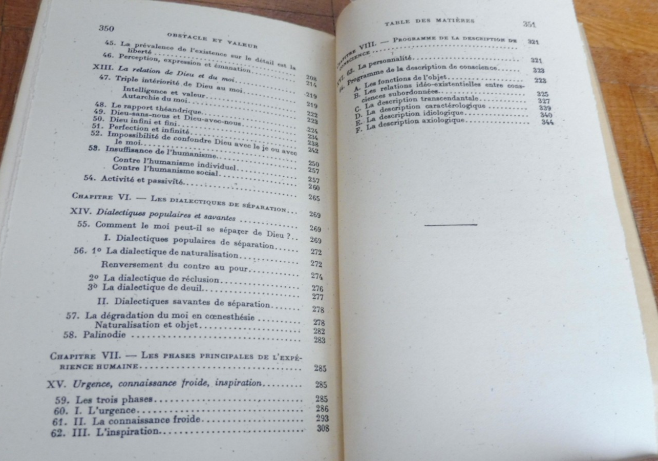 Obstacle et valeur (René Le Senne) s.d.