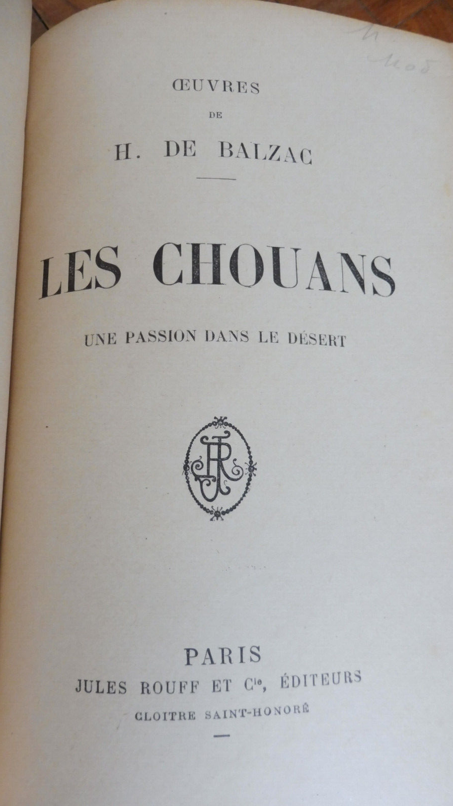 Les Chouans. Modeste Mignon (Balzac) s.d.