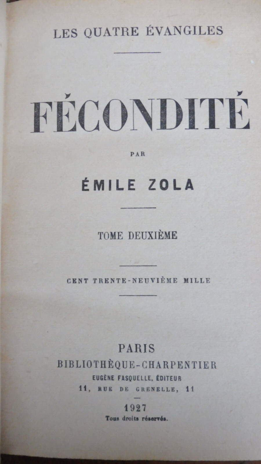 Fécondité (Zola) 1927 2/2