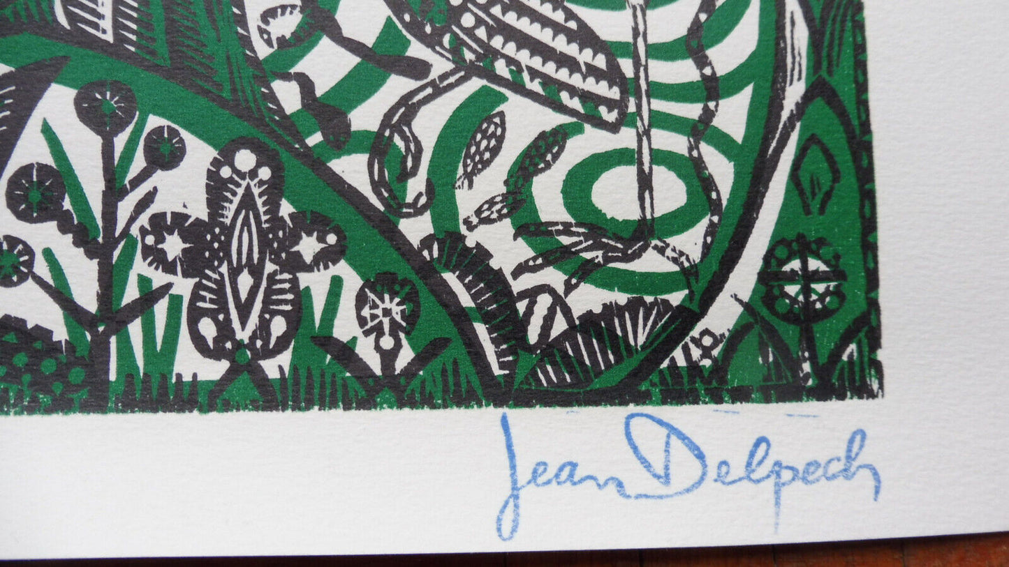 La Comète de Halley gravure Jean Delpech NUMEROTE 58x43 cm