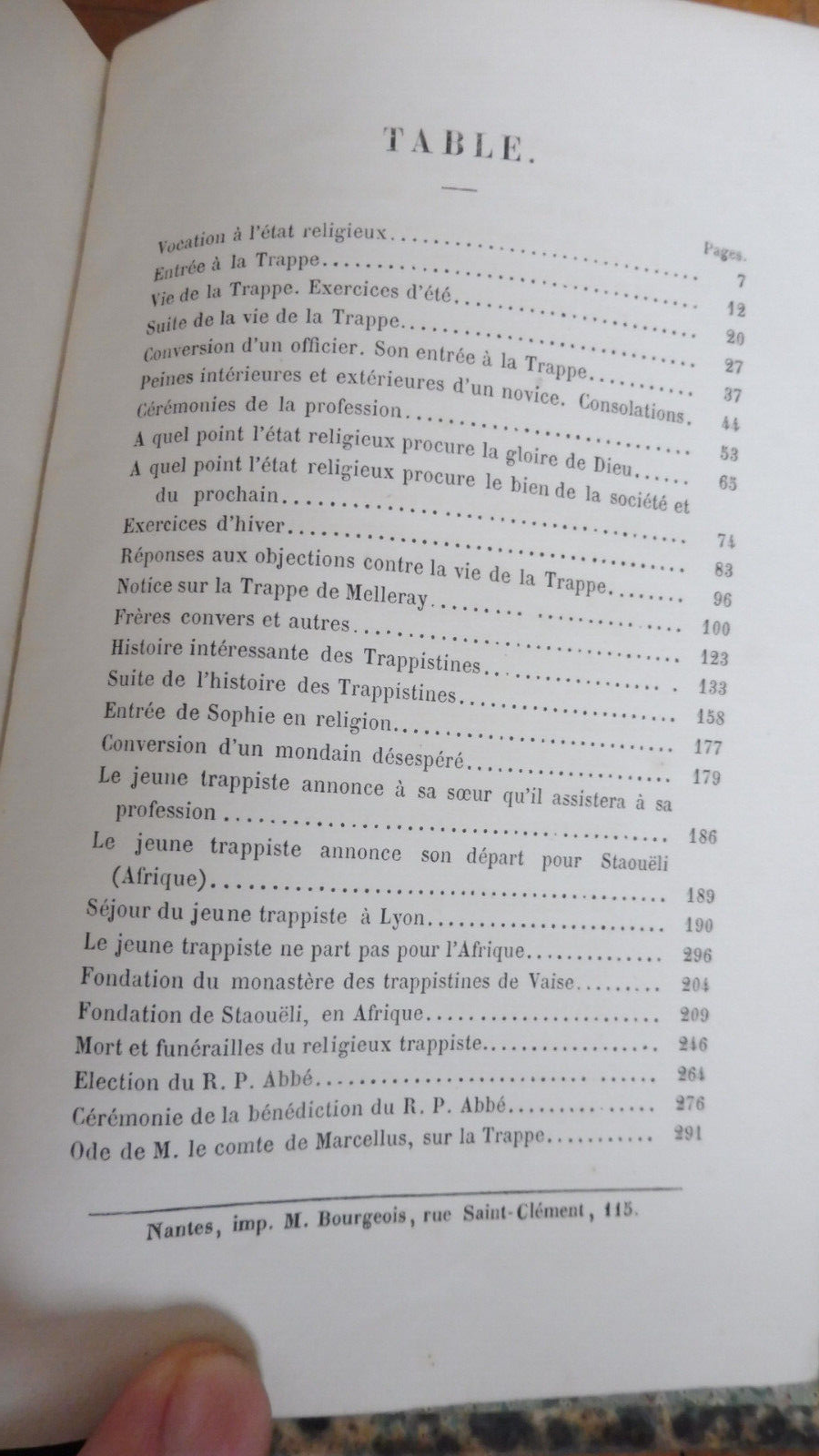 Lettres d'un religieux trappiste à sa soeur 1866 ENVOI