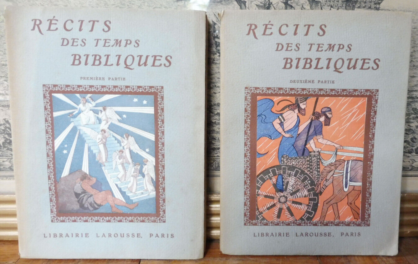 Récits des temps bibliques (M. Butts) 1930 illus. Aman-Jean 2 vol.