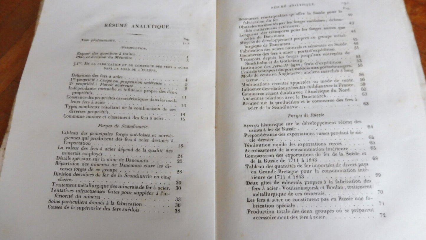La Fabrication et le commerce des fers à acier (F. Le Play) 1846