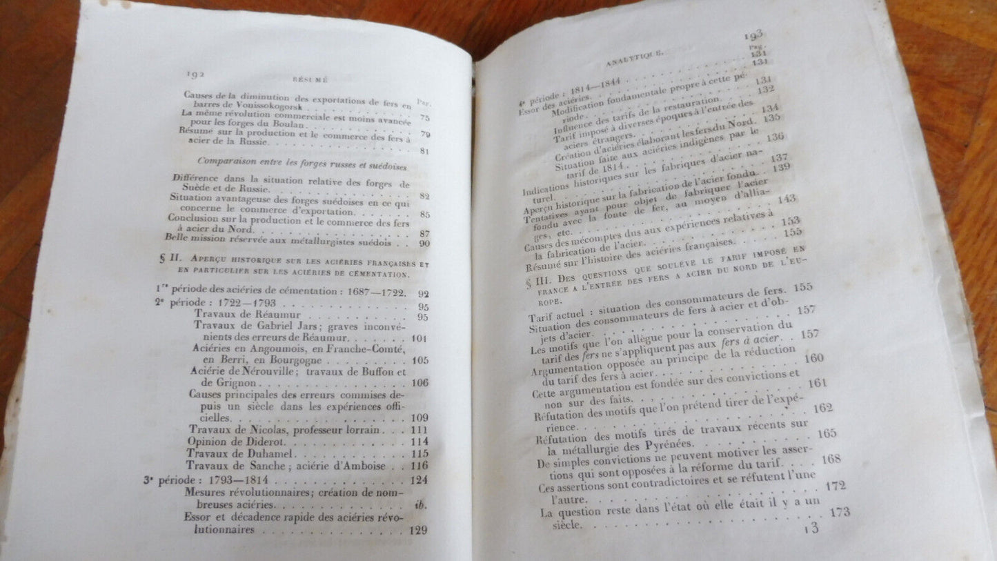 La Fabrication et le commerce des fers à acier (F. Le Play) 1846