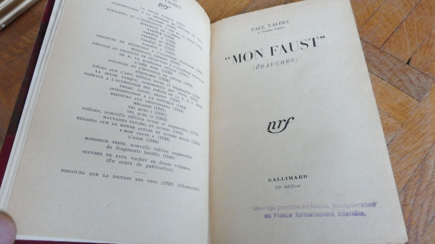 Mon Faust (Paul Valéry) 1947