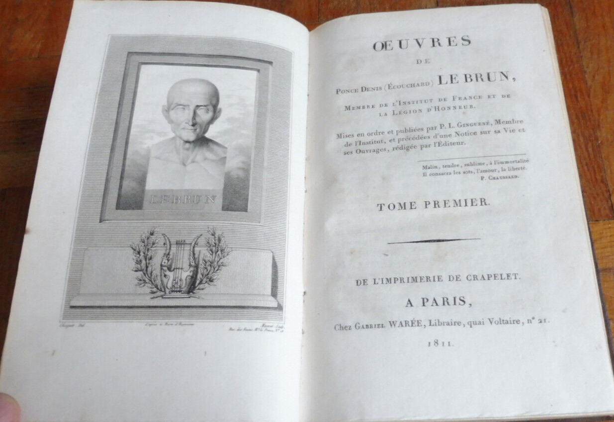 Oeuvres de Le Brun (Ponce Denis Ecouchard Le Brun) 1811 4/4