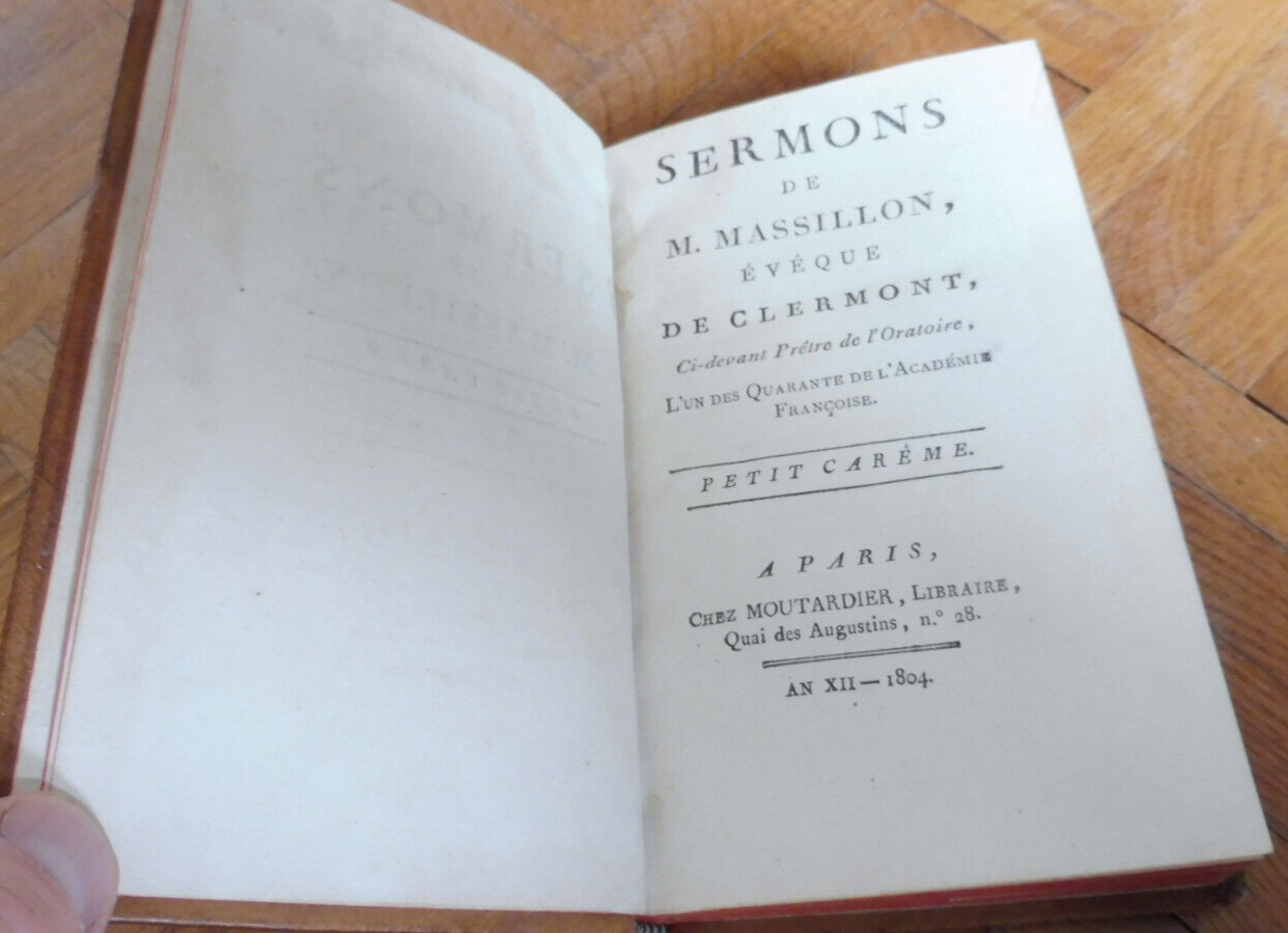 Sermons de Massillon. Petit Carême 1804