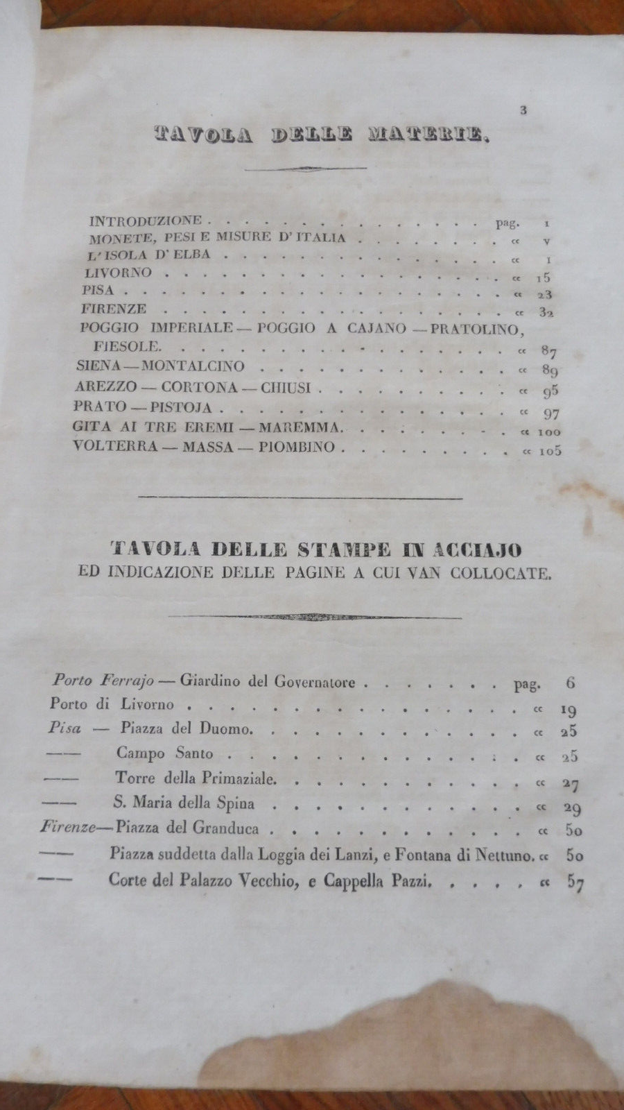 L'Italia descritta e depinta. Tomo 1 (Davide Bertolotti) 1837 TOSCANE